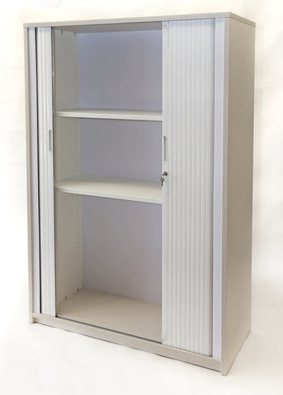 Tambour Door Cabinet with Melteca Exterior - 5 Sizes