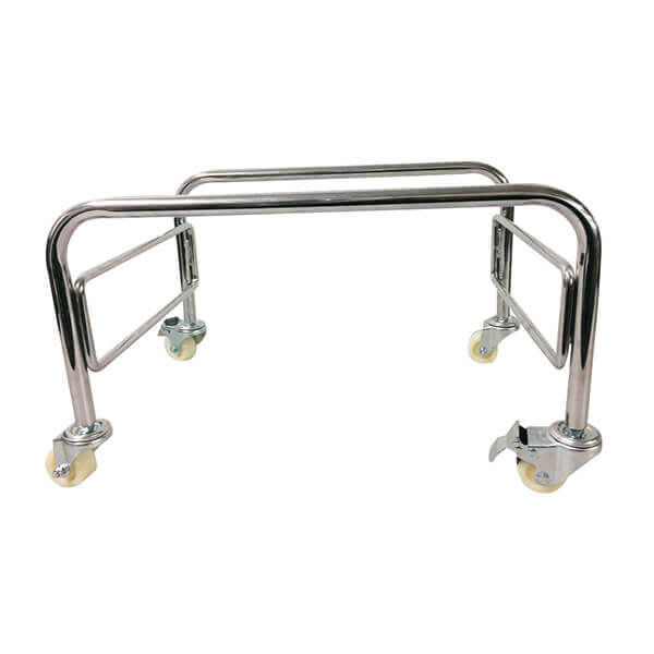 Mobile Chrome Shopping Basket Stand - 26 Litre