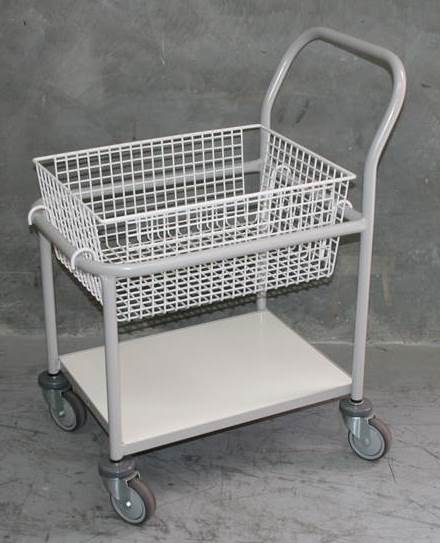 Standard Single Basket & Melteca Shelf Trolley