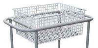 White Plastic Coated Basket for BC47 Double Basket Trolley