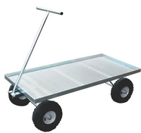 Heavy Duty Zinc Plated Steel Mesh Deck Trolley with Puncture Proof Wheels & without Sides