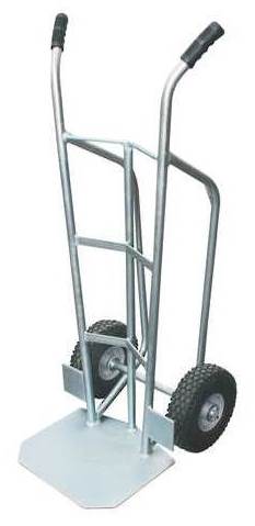 High Capacity Heavy Duty Zinc-plated Hand Trolley with Puncture Proof Wheels