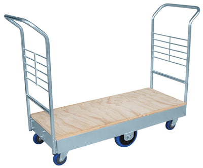 Heavy Duty Plywood Platform Rocking Trolley with Double Handles