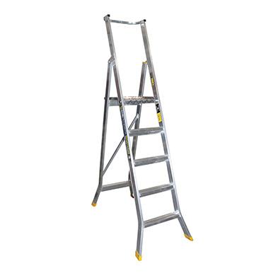 Warthog Heavy Duty Aluminium Platform Ladders - 2 - 8 Steps