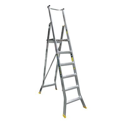Warthog Heavy Duty Aluminium Platform Ladders - 2 - 8 Steps