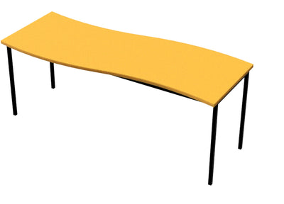 Rectangular Wave Student Table - Two Heights