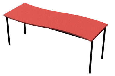 Rectangular Wave Student Table - Two Heights